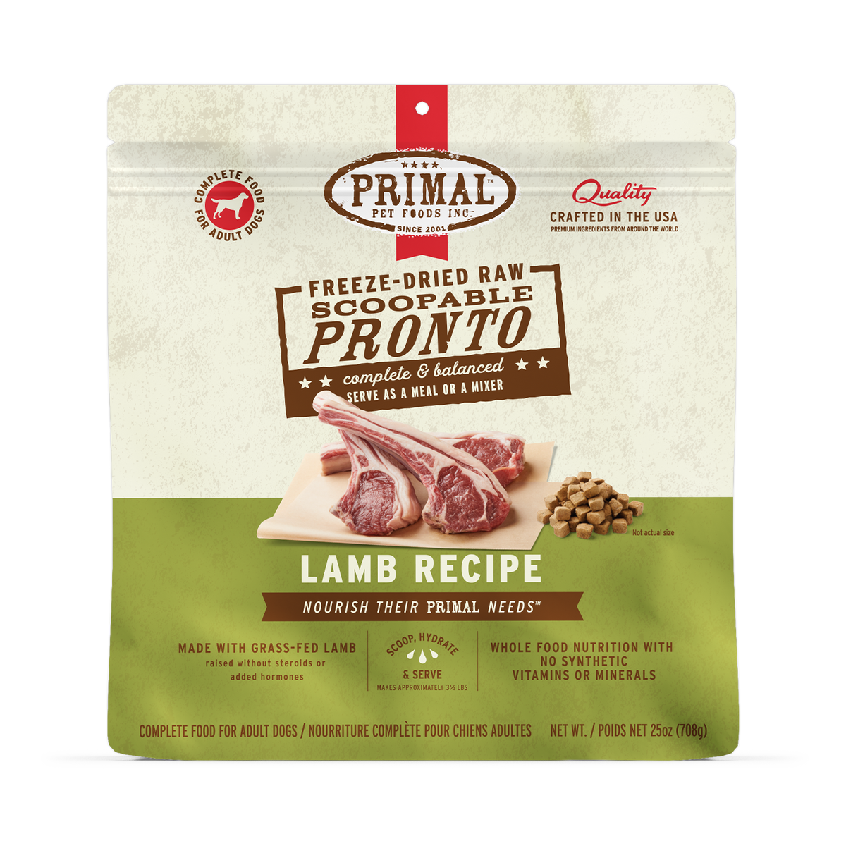 Primal Freeze-Dried Raw Pronto Lamb Dog Food