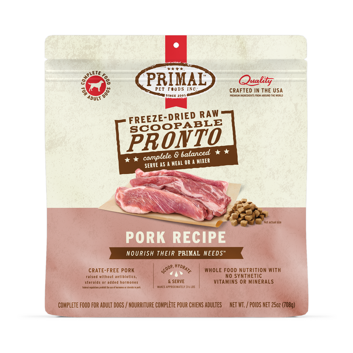 Primal Freeze-Dried Raw Pronto Pork Dog Food