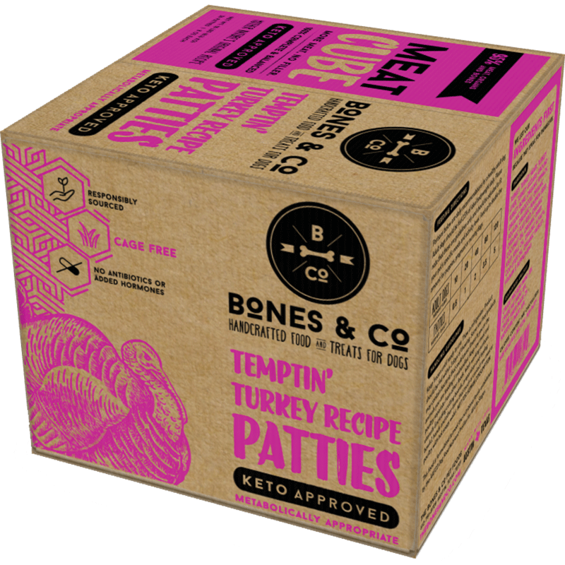 The Bones &amp; Co Frozen Raw Temptin&#39; Turkey Dog Food