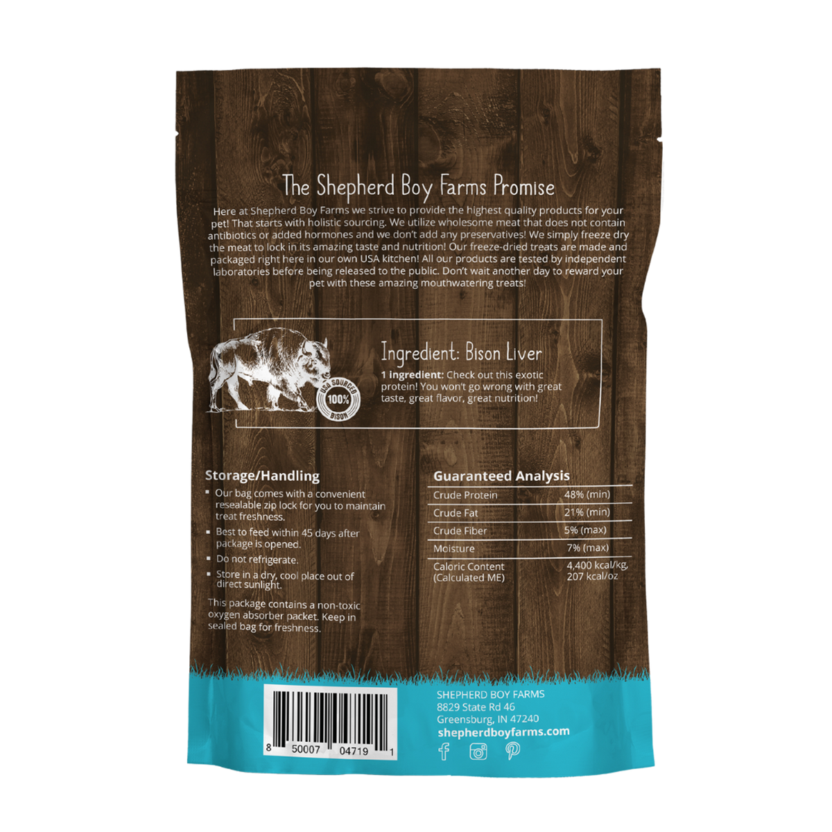 Shepherd Boy Farms Freeze-Dried Bison Liver Dog & Cat Treats