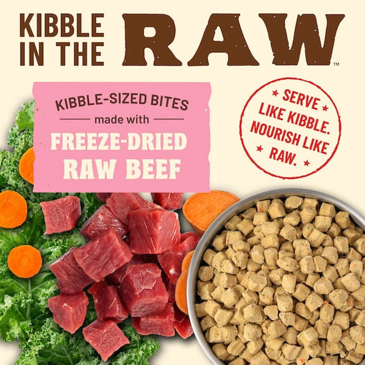Primal Kibble in the Raw Freeze-Dried Raw Beef Cat Food