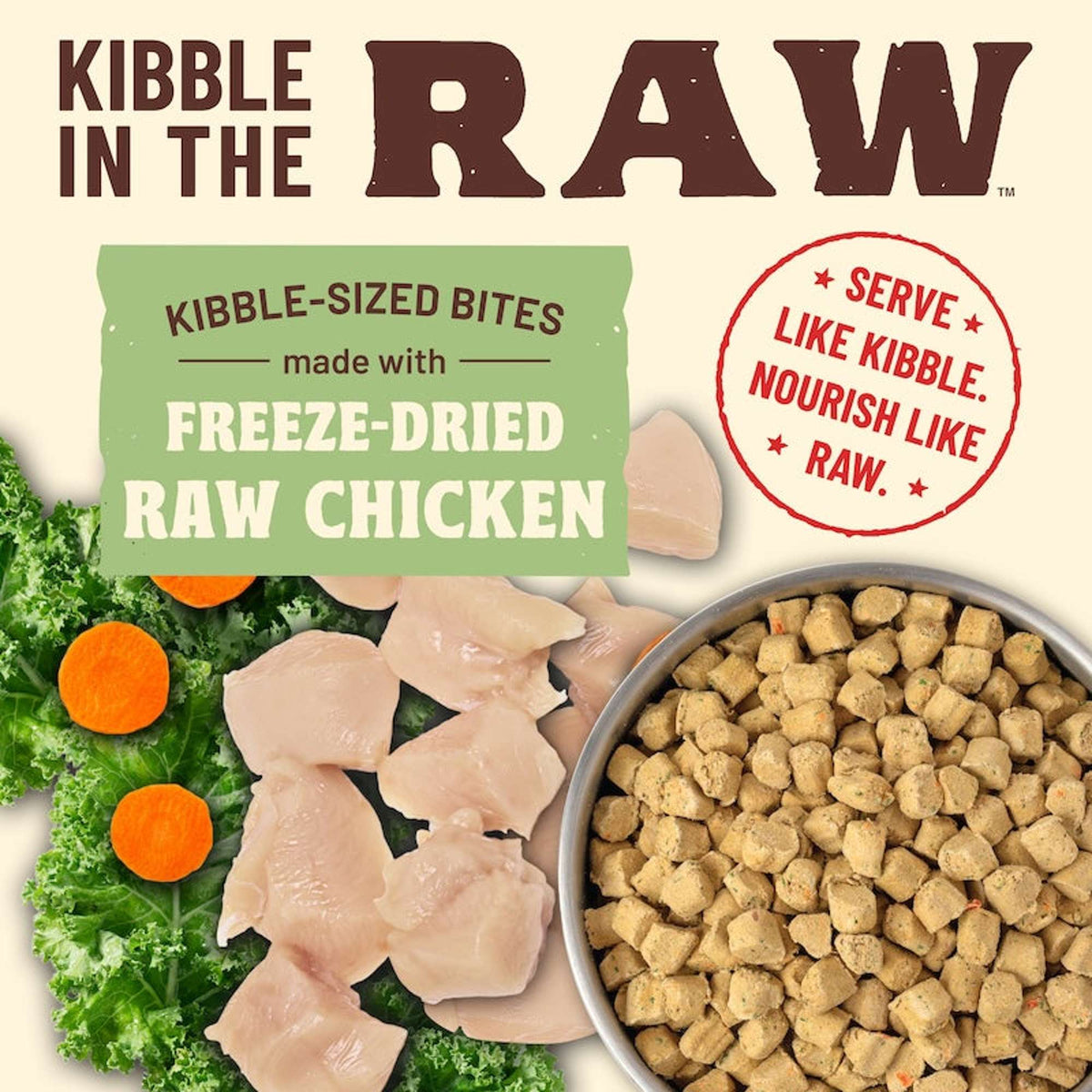 Primal Kibble in the Raw Freeze-Dried Chicken Cat Food