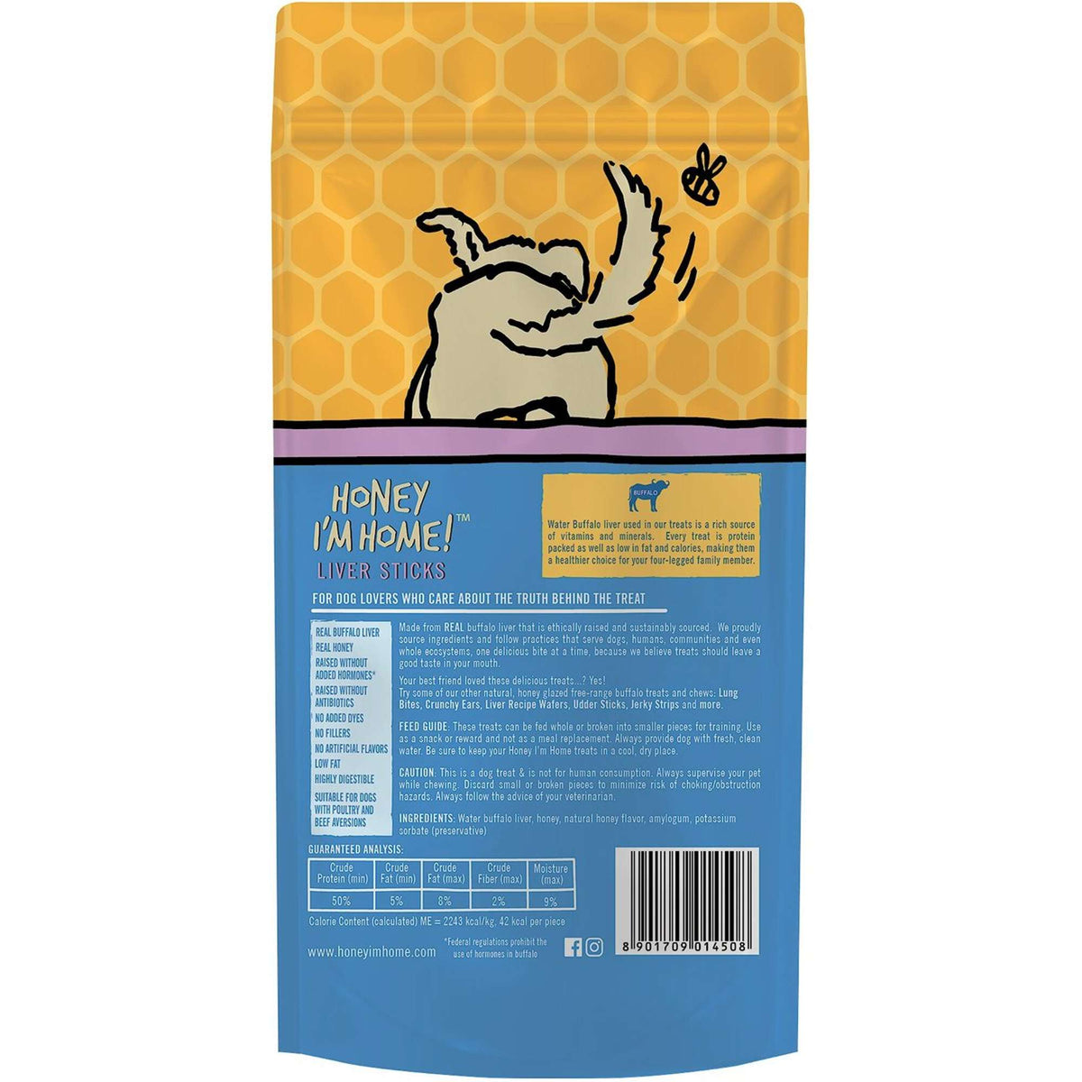 Honey I&#39;m Home! Water Buffalo Liver Sticks Dog Treats