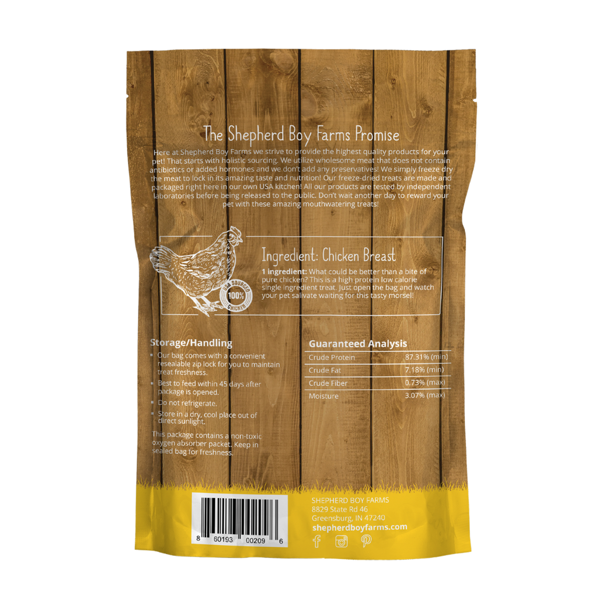 Shepherd Boy Farms Freeze-Dried Chicken Breast Dog & Cat Treats
