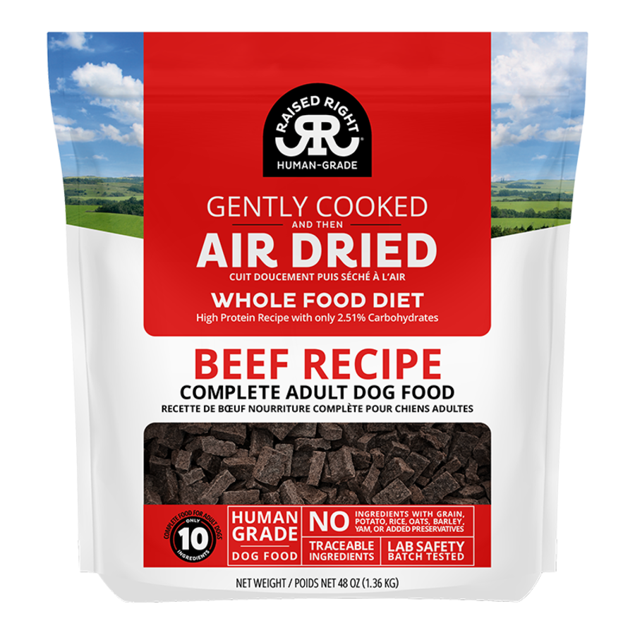 Raised Right Gently Cooked Air-Dried Beef Dog Food