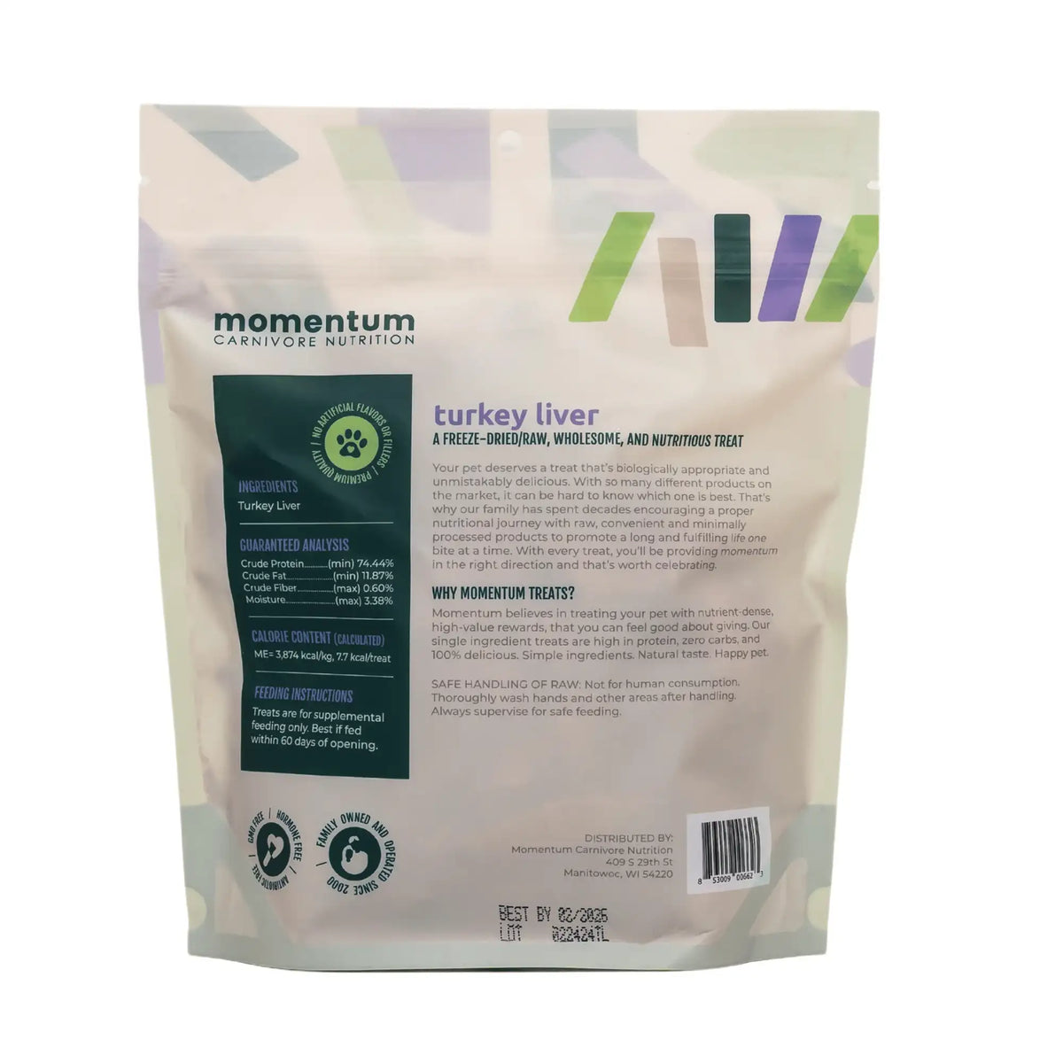Momentum Carnivore Nutrition Freeze-Dried Raw Turkey Liver Dog Treats