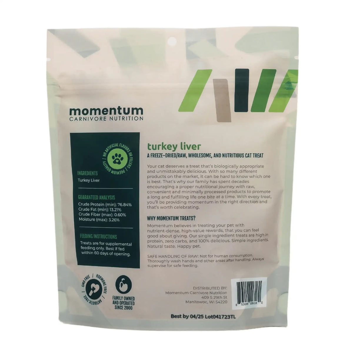 Momentum Carnivore Nutrition Freeze-Dried Raw Turkey Liver Cat Treats