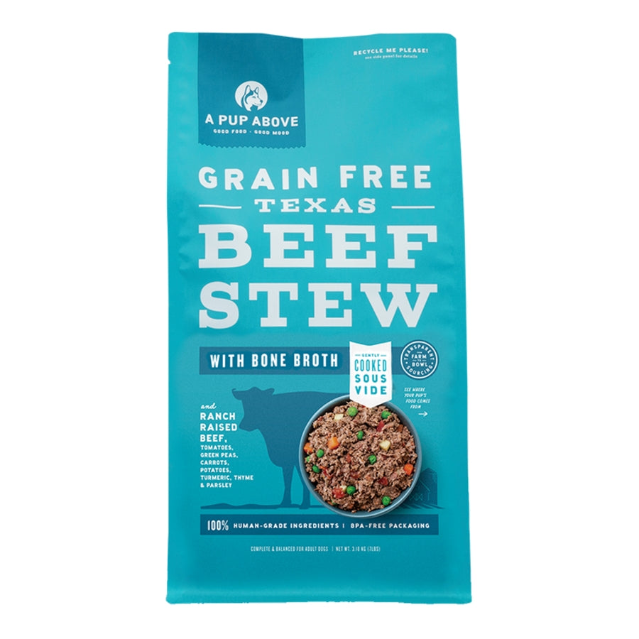 A Pup Above Grain Free Texas Beef Stew Gently Cooked Frozen Dog Food