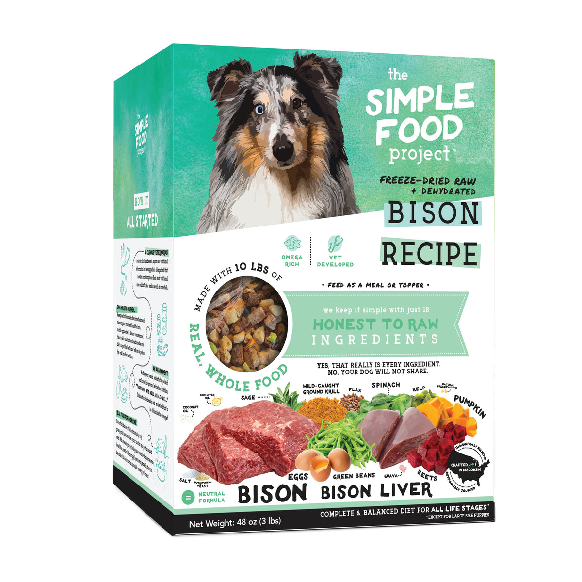 The Simple Food Project Bison Freeze-Dried Dog Food
