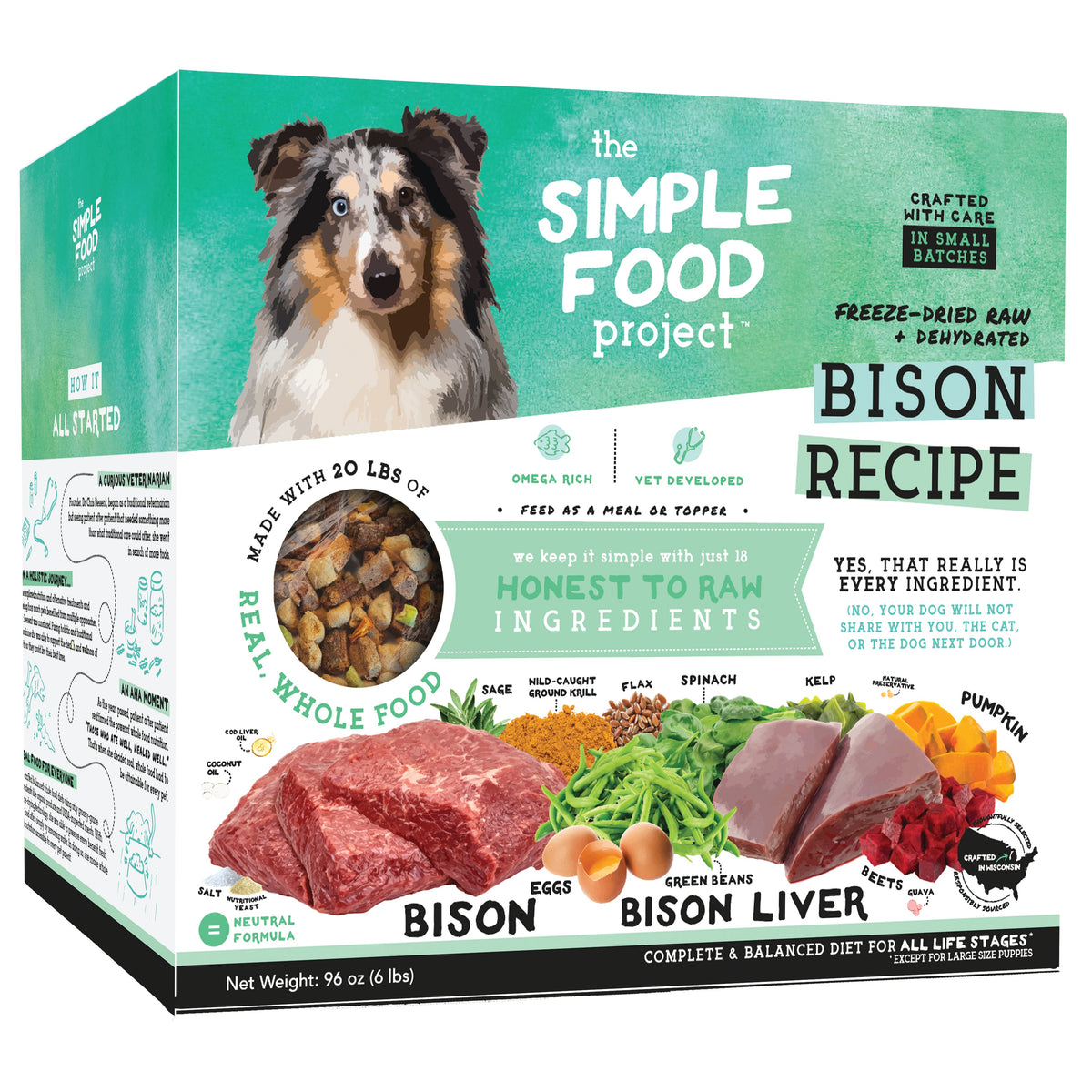 The Simple Food Project Bison Freeze-Dried Dog Food