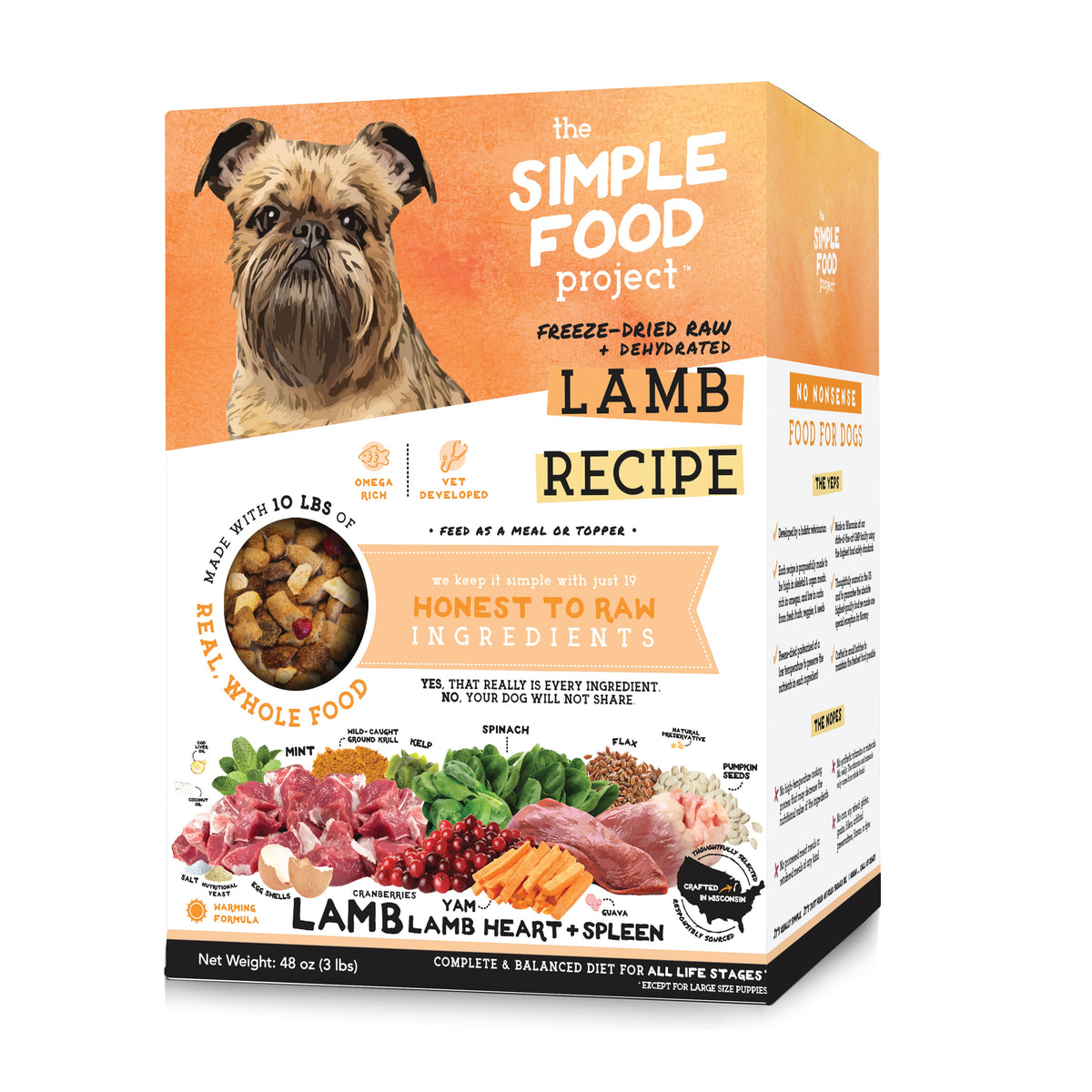 The Simple Food Project Lamb Freeze-Dried Dog Food