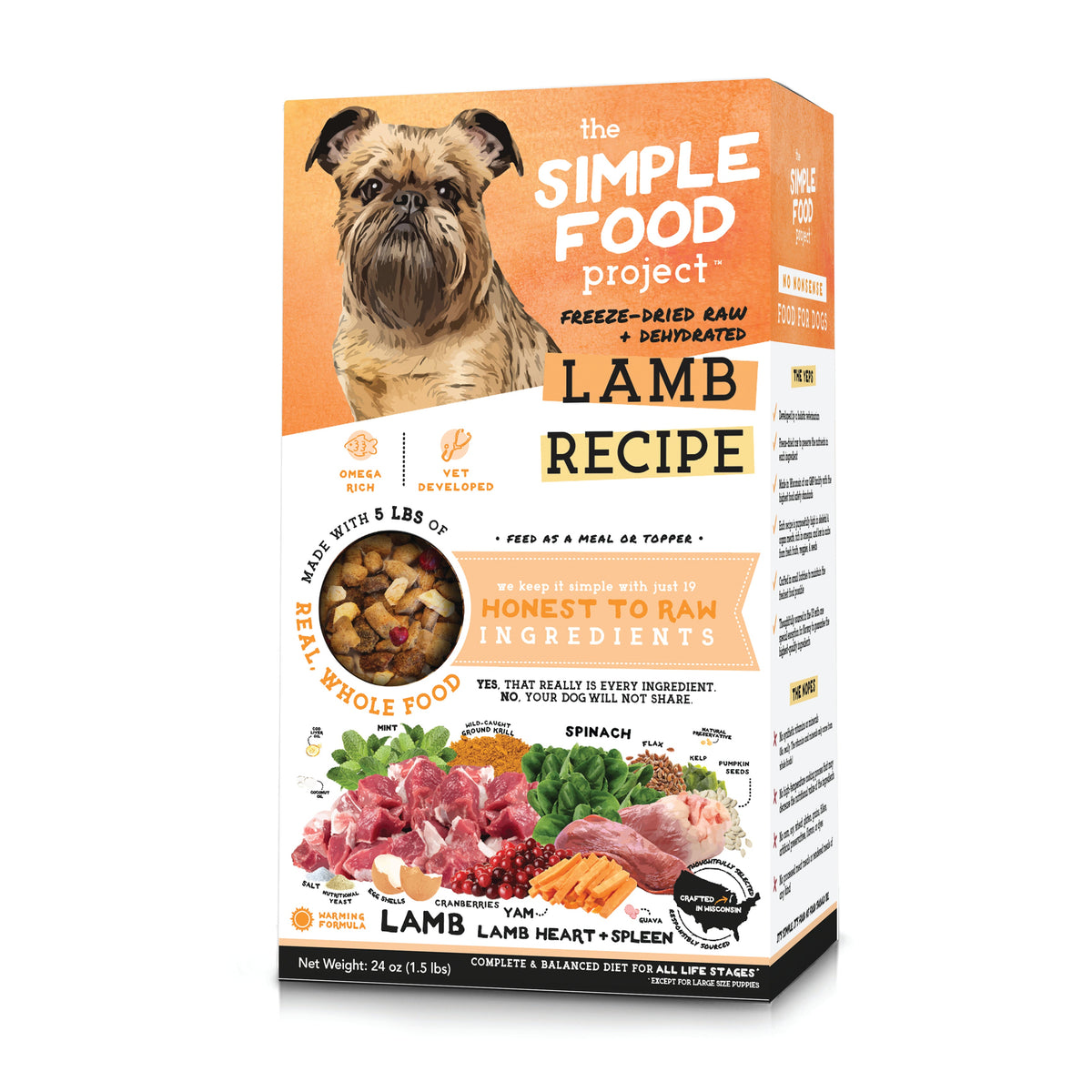 The Simple Food Project Lamb Freeze-Dried Dog Food