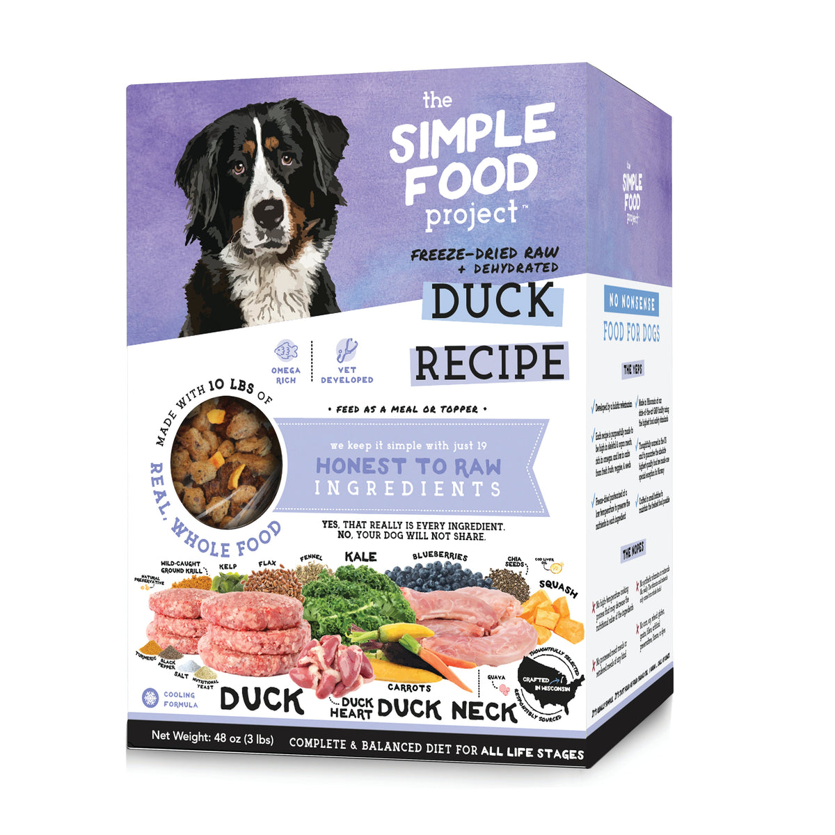 The Simple Food Project Duck Freeze-Dried Dog Food