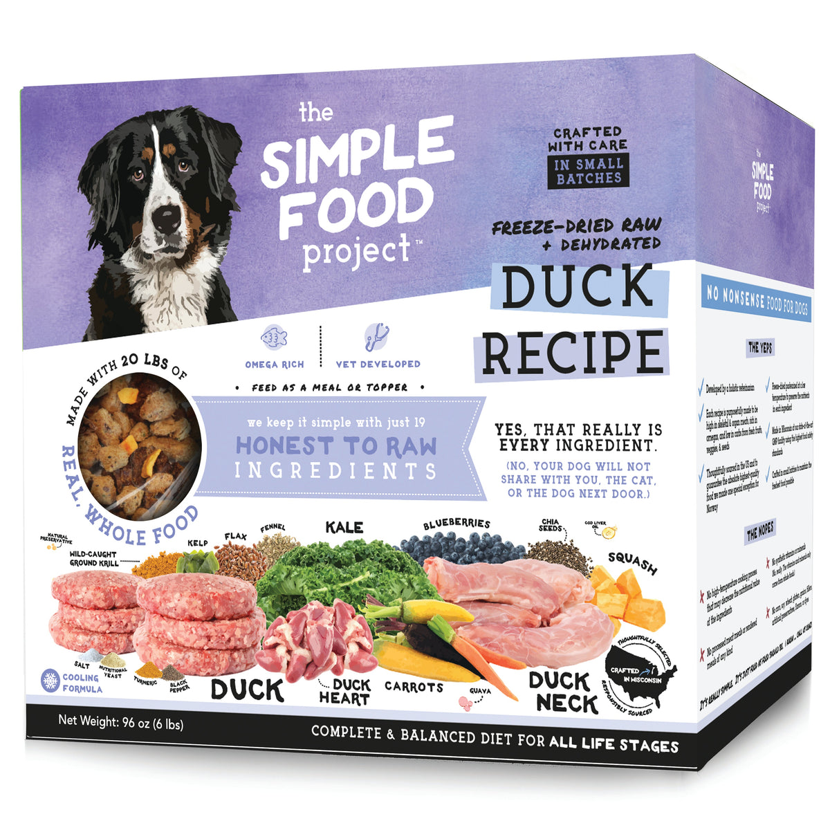 The Simple Food Project Duck Freeze-Dried Dog Food