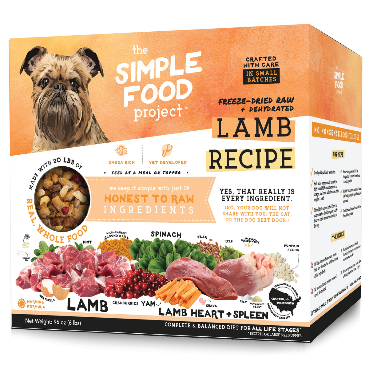 The Simple Food Project Lamb Freeze-Dried Dog Food
