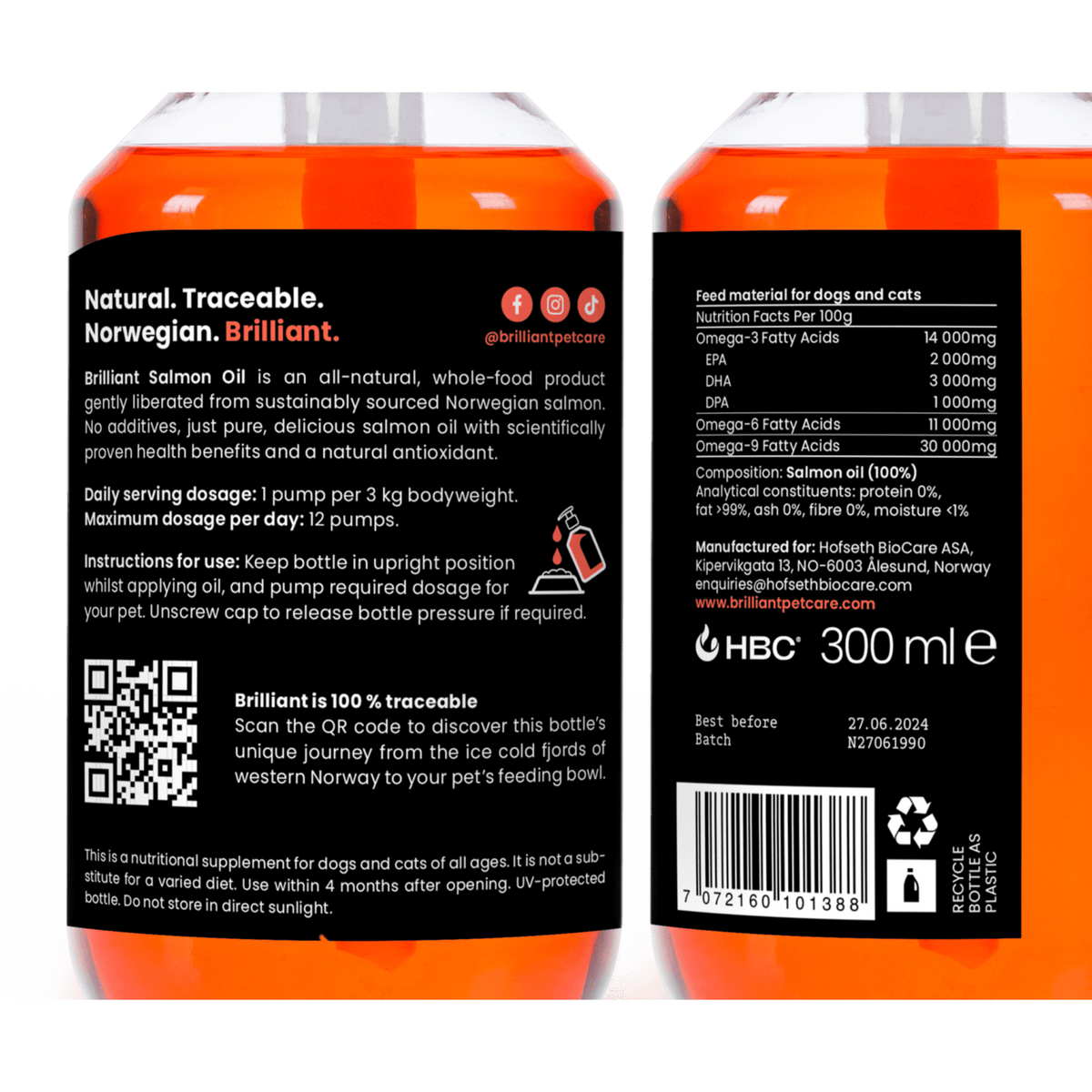 Brilliant Salmon Oil for Dogs and Cats