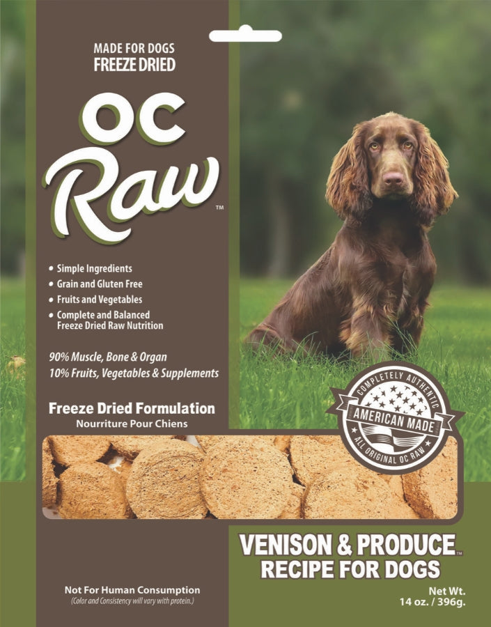 OC Raw Freeze-Dried Venison &amp; Produce Dog Food