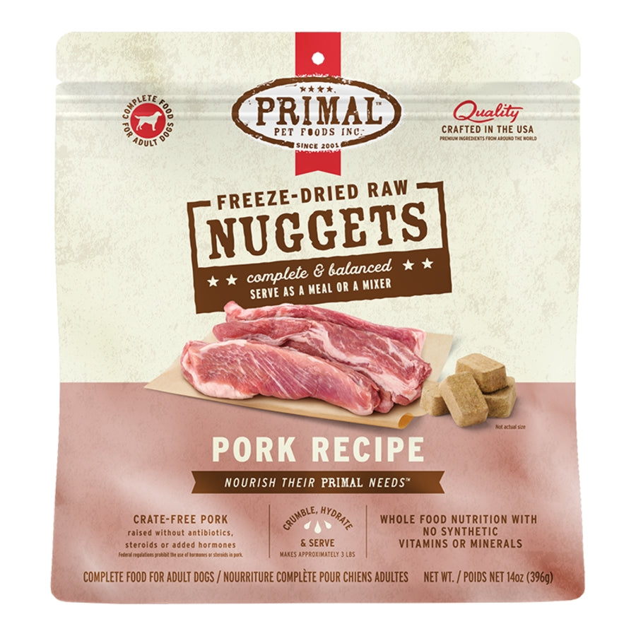 Primal Freeze-Dried Raw Nuggets Pork Dog Food