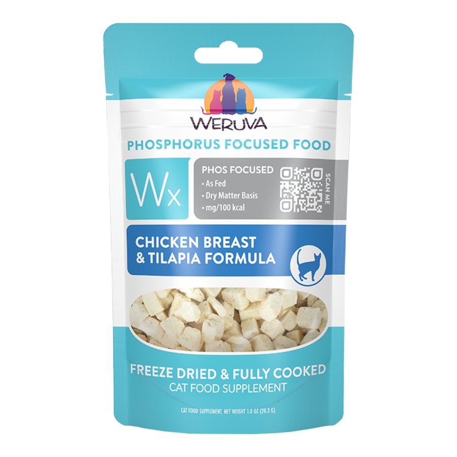 Weruva Wx Phos Focused Freeze Dried Chicken Breast &amp; Tilapia Formula Cat Food Topper