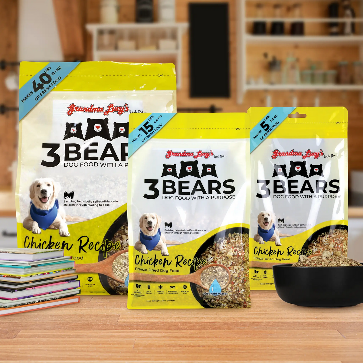Grandma Lucy's 3 Bears Freeze-Dried Chicken Recipe Dog Food