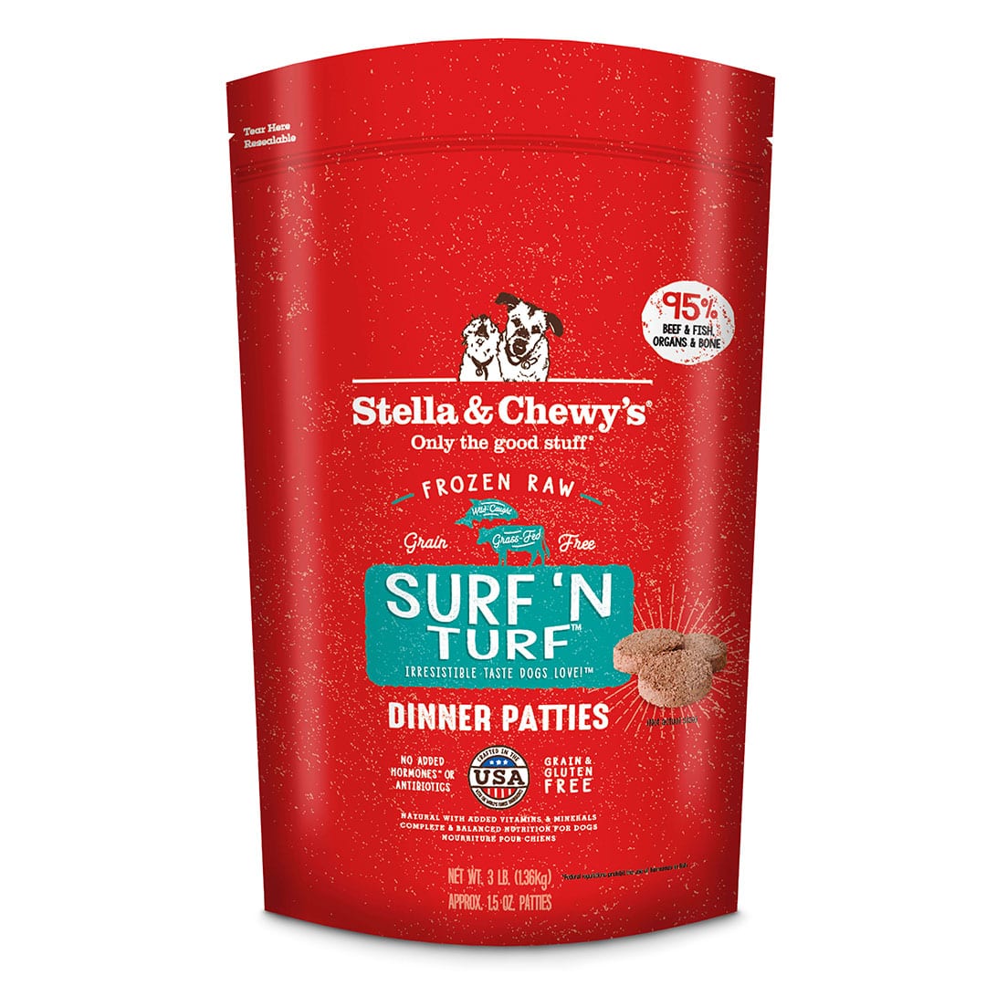 Stella &amp; Chewy&#39;s Frozen Raw Surf &amp; Turf Dinner Patties Dog Food