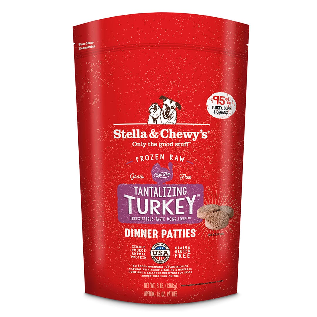 Stella &amp; Chewy&#39;s Frozen Raw Tantalizing Turkey Dinner Patties Dog Food