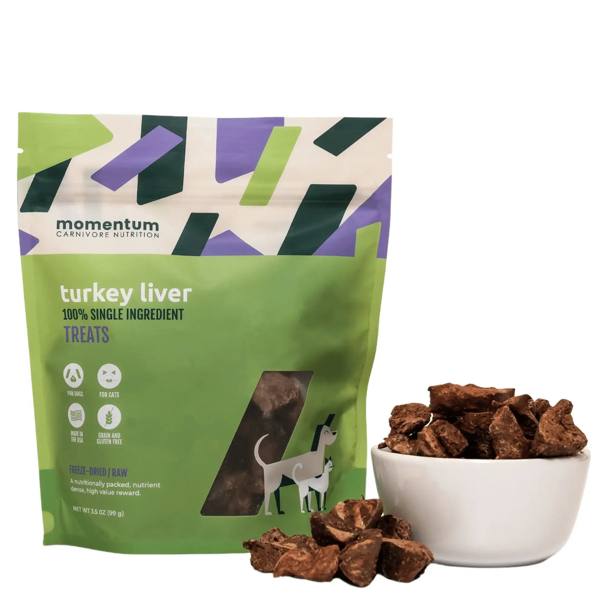 Momentum Carnivore Nutrition Freeze-Dried Raw Turkey Liver Dog Treats