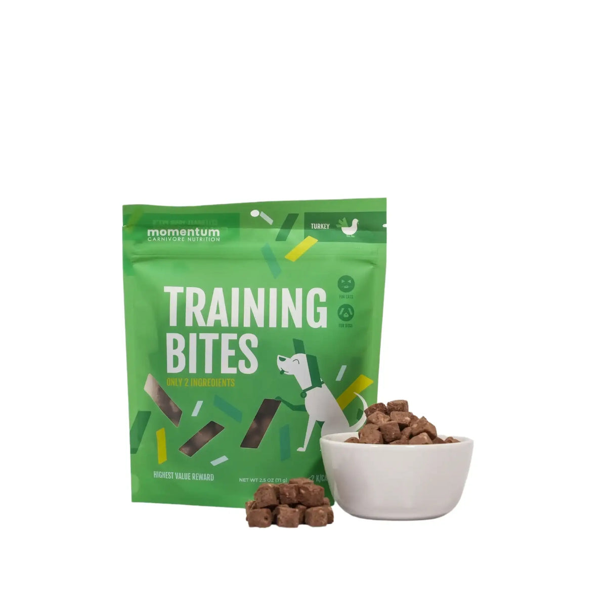 Momentum Carnivore Nutrition Freeze-Dried Raw Turkey Training Bites Dog Treats
