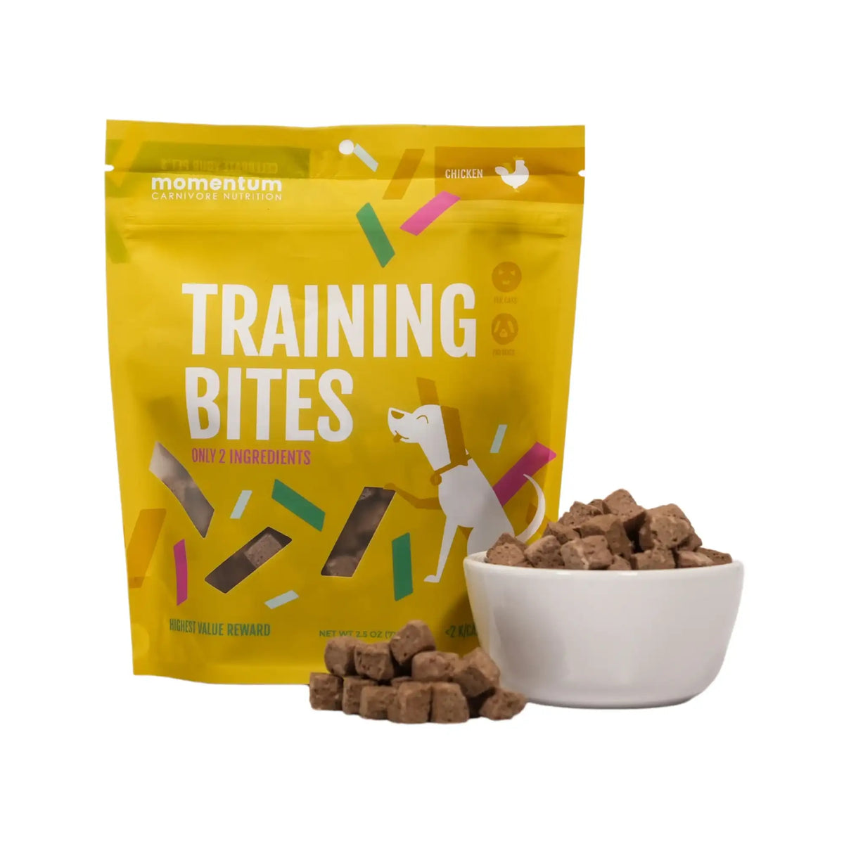 Momentum Carnivore Nutrition Freeze-Dried Raw Chicken Training Bites Dog Treats
