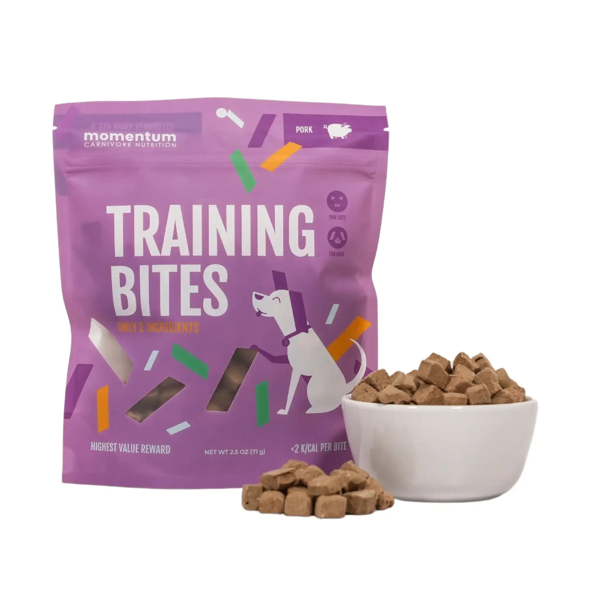 Momentum Carnivore Nutrition Freeze-Dried Raw Pork Training Bites Dog Treats