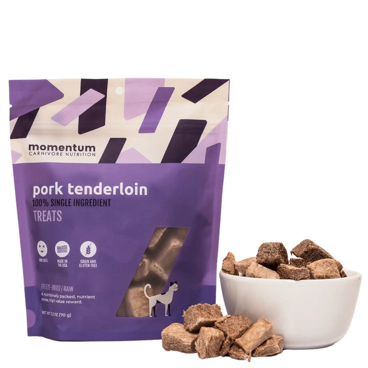 Momentum Carnivore Nutrition Freeze-Dried Raw Pork Tenderloin Cat Treats
