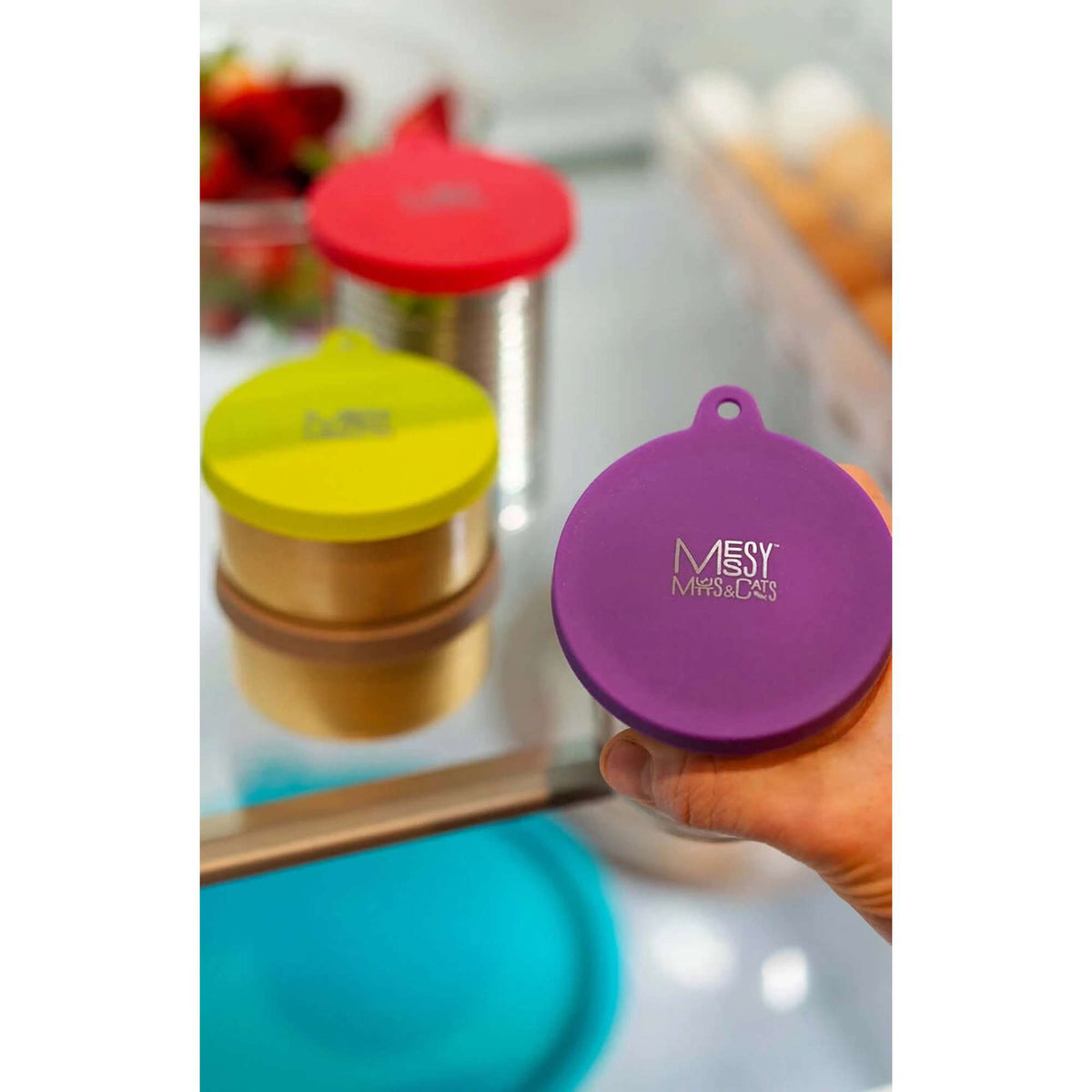 Messy Mutts Silicone Universal Can Cover for Dog and Cat Cans