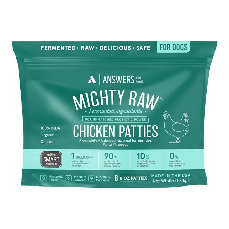 Answers Mighty Raw Chicken Frozen Raw Dog Food