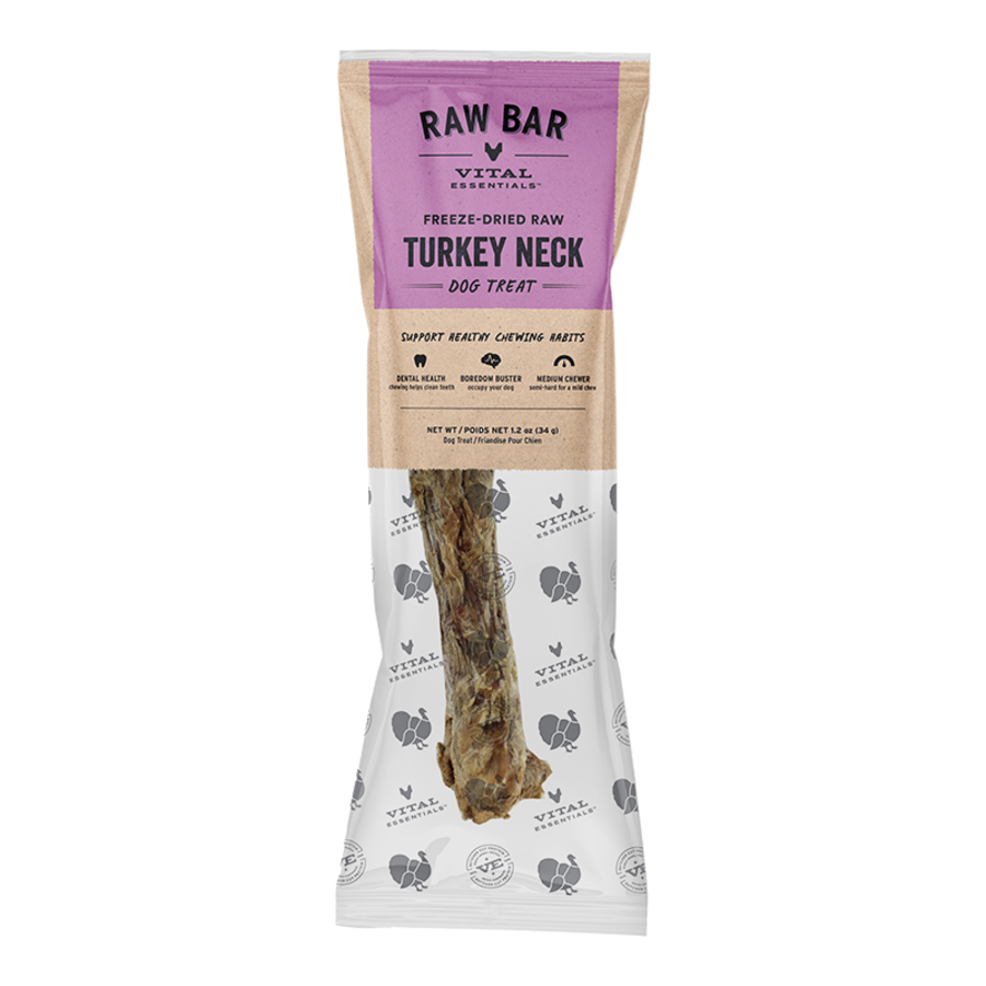 Vital Essentials Freeze-Dried Raw Turkey Necks Dog Chew