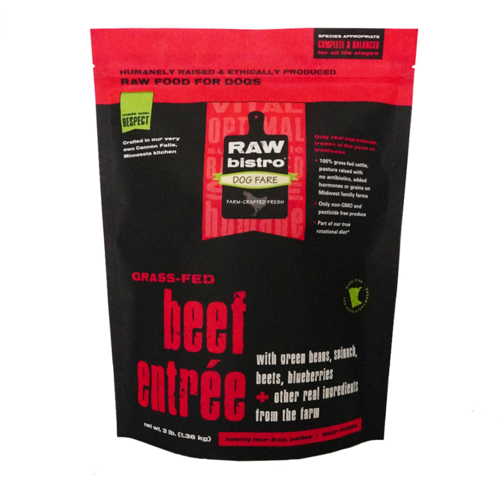 Raw Bistro Grass-Fed Beef Entrée Frozen Raw Dog Food