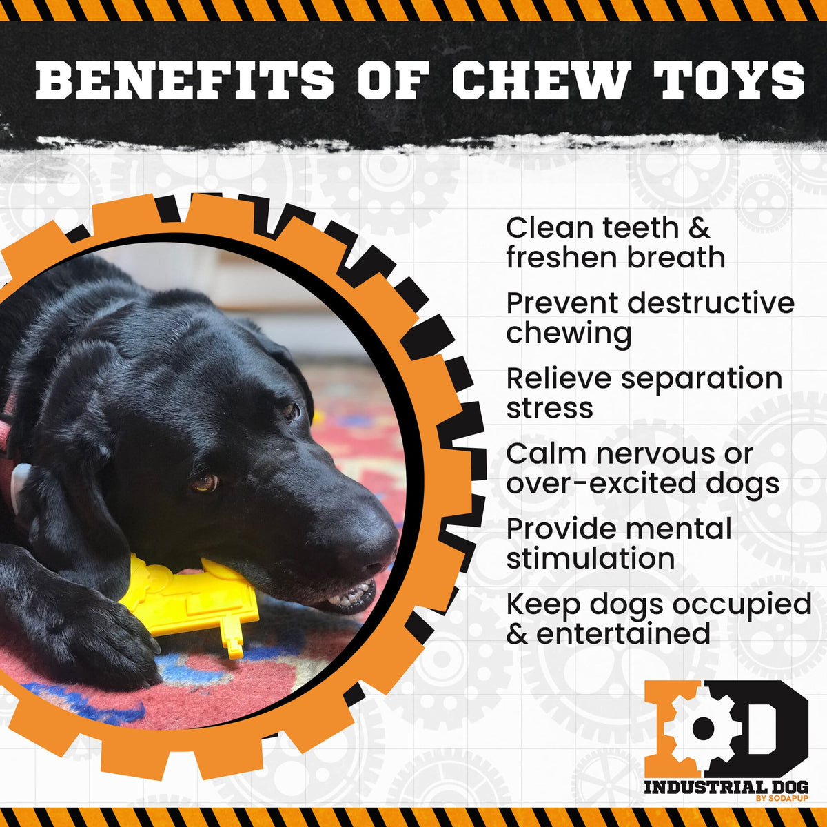 SodaPup ID Tractor  Ultra Durable Nylon Dog Chew Toy