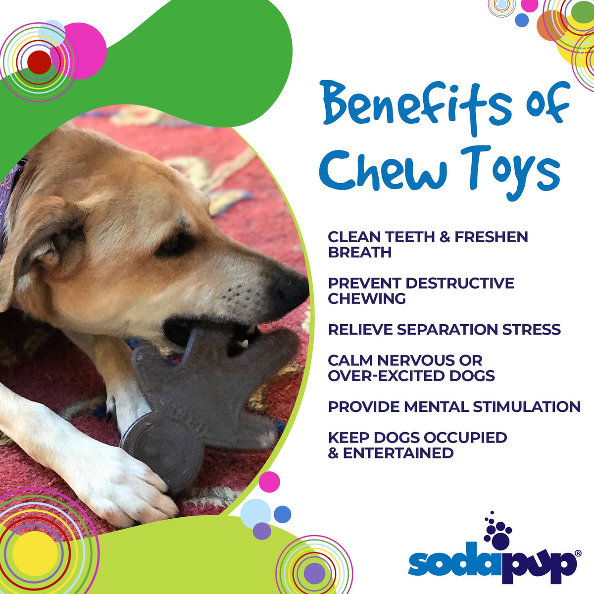 SodaPup Gingerbread Man Ultra Durable Nylon Dog Chew Toy