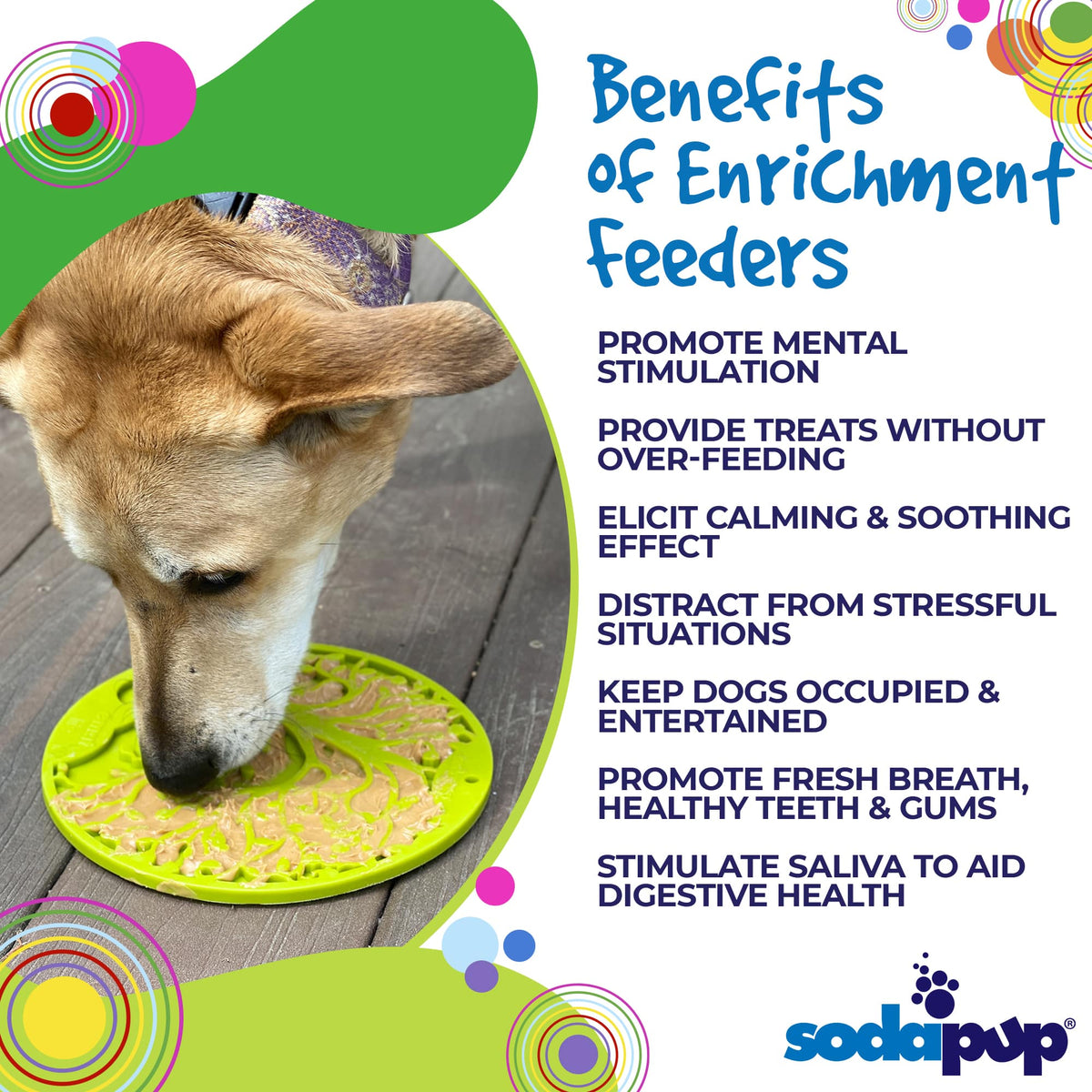 SodaPup  Tree of Life eMat Enrichment Lick Mat With Suction Cups