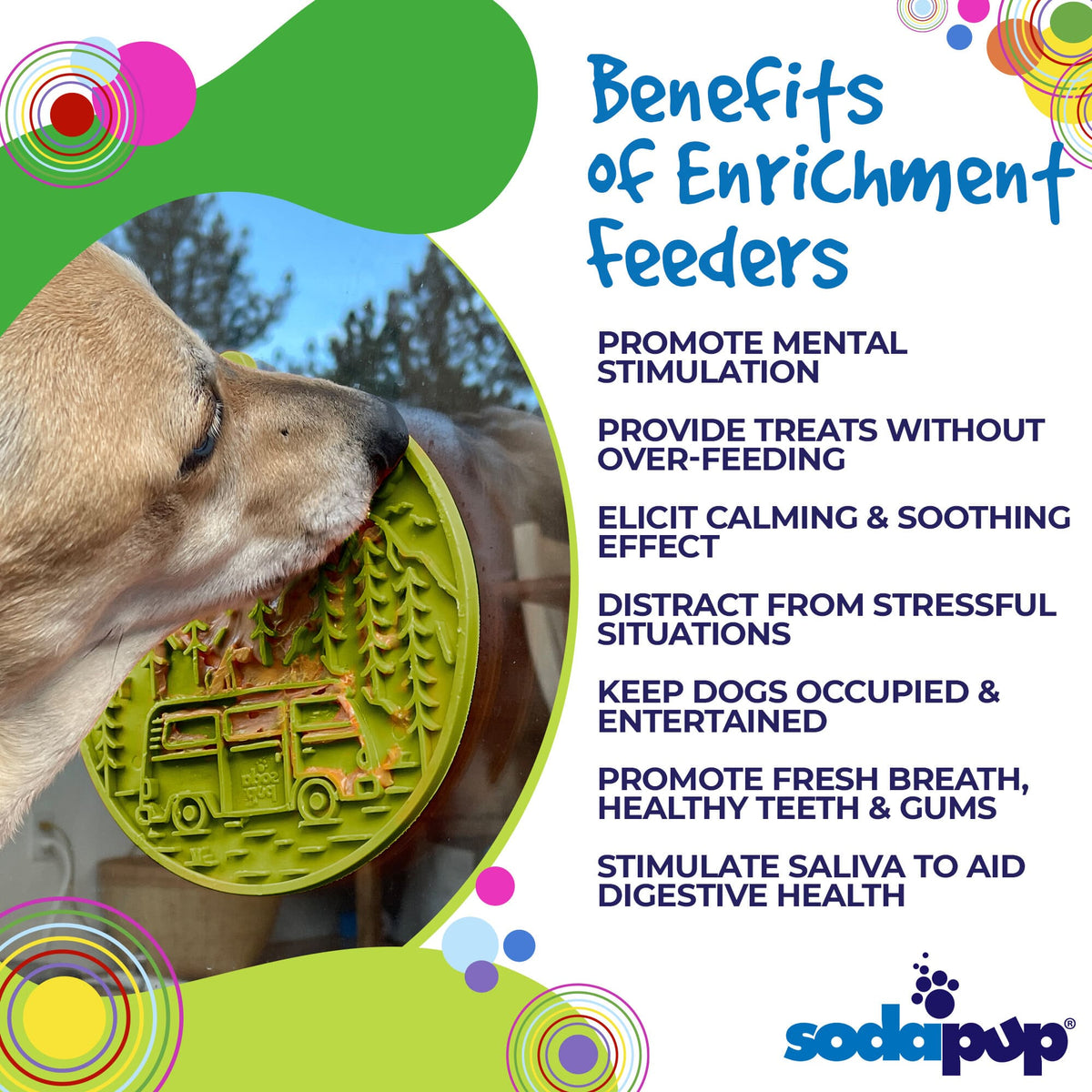 SodaPup Camp eMat Enrichment Lick Mat With Suction Cups