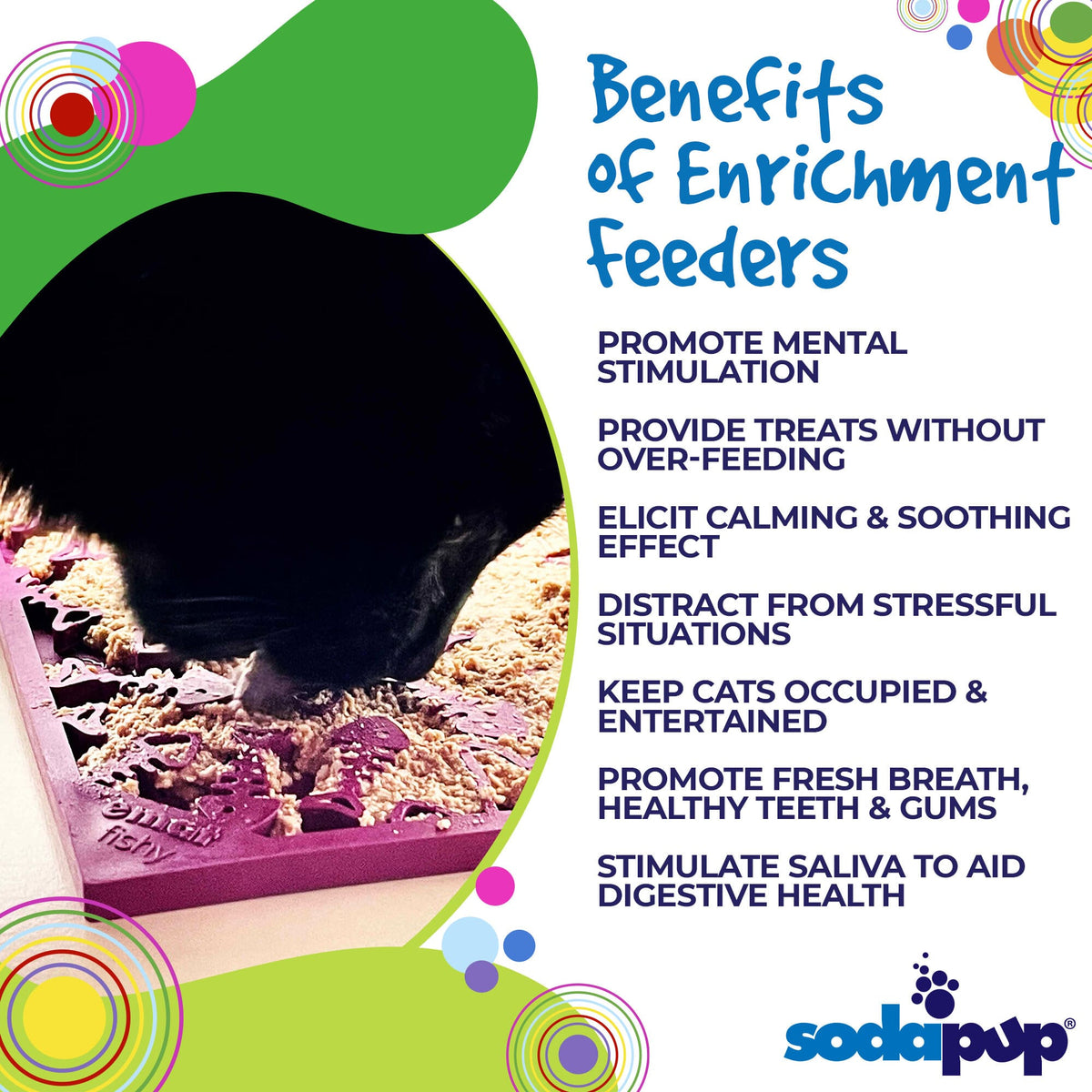SodaPup Fishy Design eMat Enrichment Lick Mat - small