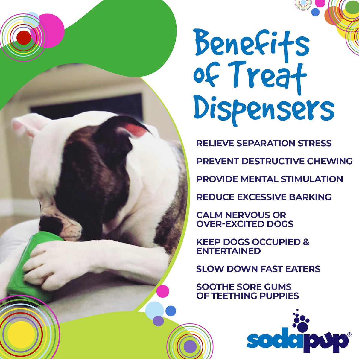 SodaPup Can Toy Durable Rubber Chew Toy & Treat Dispenser for Average Chewer