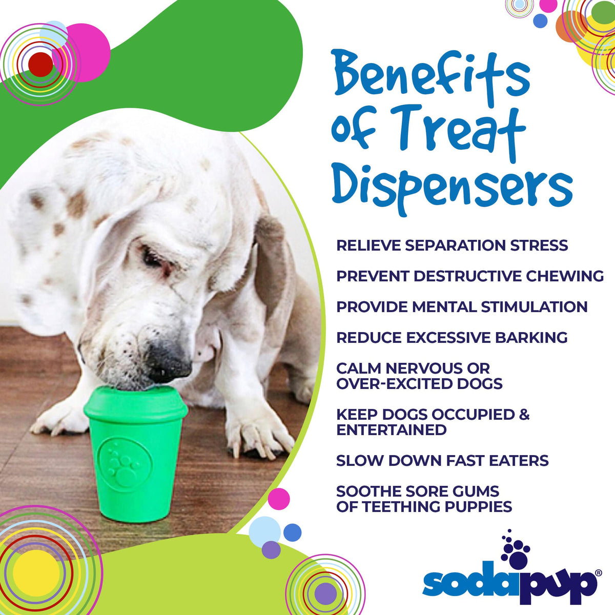 SodaPup Coffee Cup Durable Rubber Chew Toy and Treat Dispenser