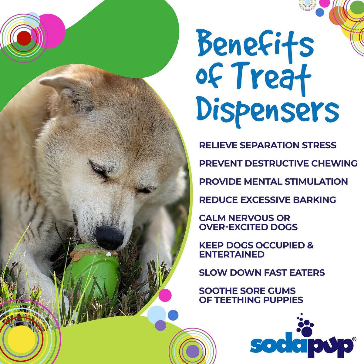 SodaPup Gnome Durable PUP-X  Rubber Chew Toy & Treat Dispenser