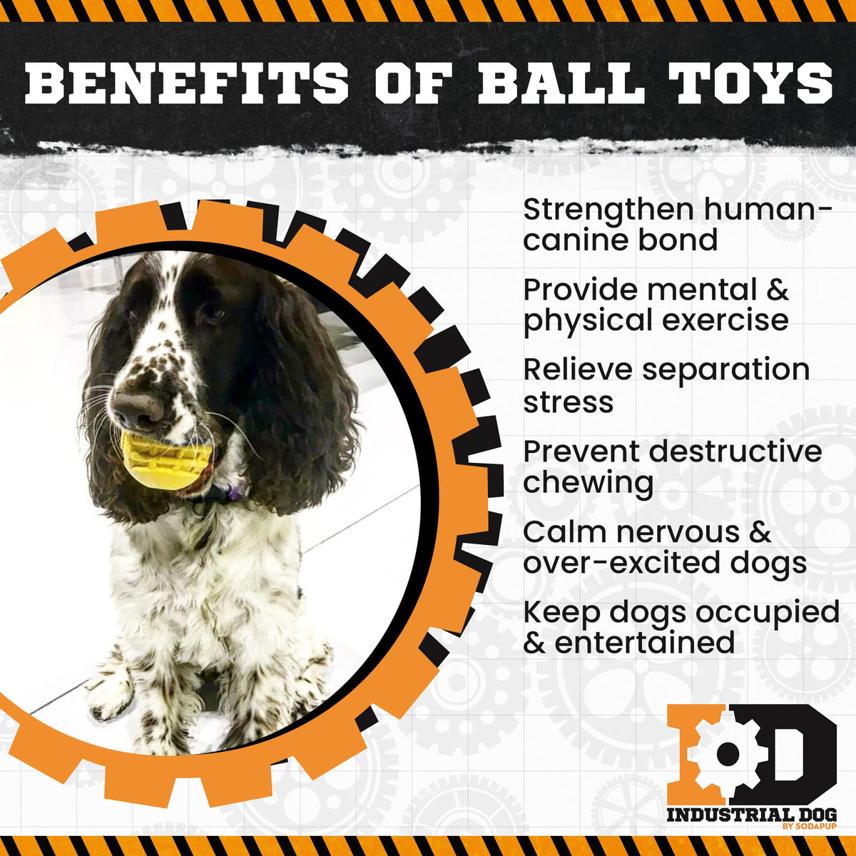 SodaPup ID Ball Durable Rubber Chew Ball