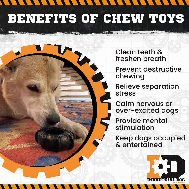 SodaPup ID Tractor Tire Ultra Durable Nylon Chew & Enrichment Toy