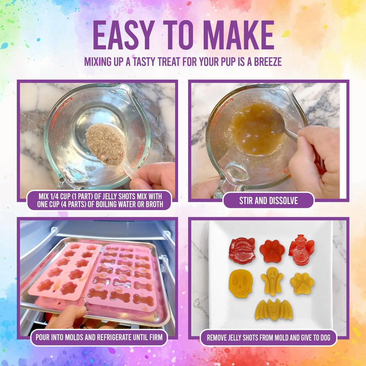 SodaPup Dogtastic Jelly Shots Gelatin Mix For Dogs - Mango Flavor
