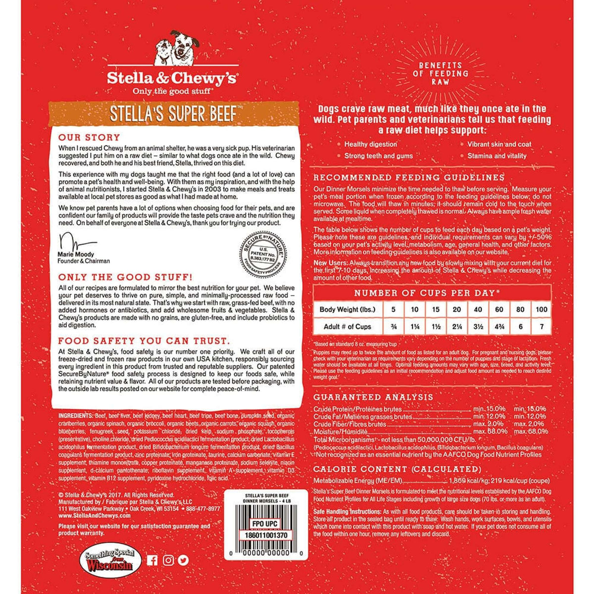 Stella &amp; Chewy&#39;s Frozen Raw Stella&#39;s Super Beef Dinner Morsels Dog Food