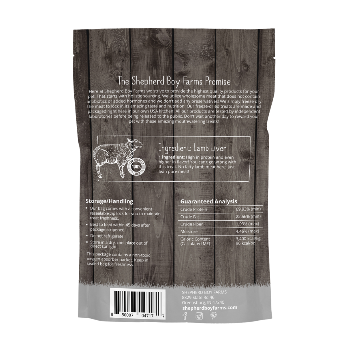 Shepherd Boy Farms Freeze-Dried Lamb Liver Dog & Cat Treats