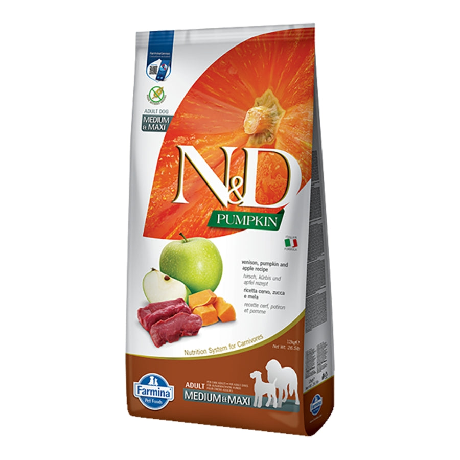 Farmina N&D Pumpkin Grain Free Venison, Pumpkin & Apple Medium & Maxi Dog Food