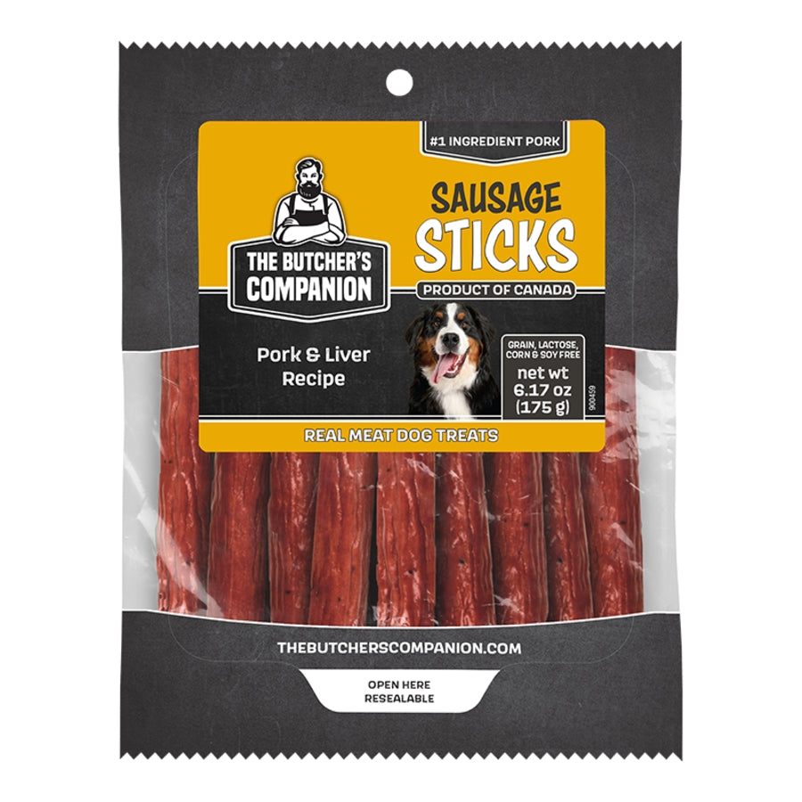 The Butcher&#39;s Companion Pork &amp; Liver Sausage Sticks Dog Treats